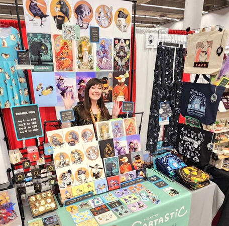 Here&#39;s a recent booth photo from Montreal ComicCon 2024!